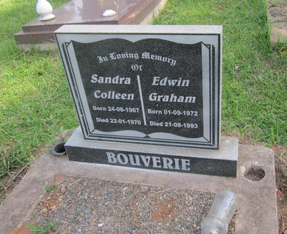 BOUVERIE Edwin Graham 1972-1993 :: BOUVERIE Sandra Colleen 1967-1970