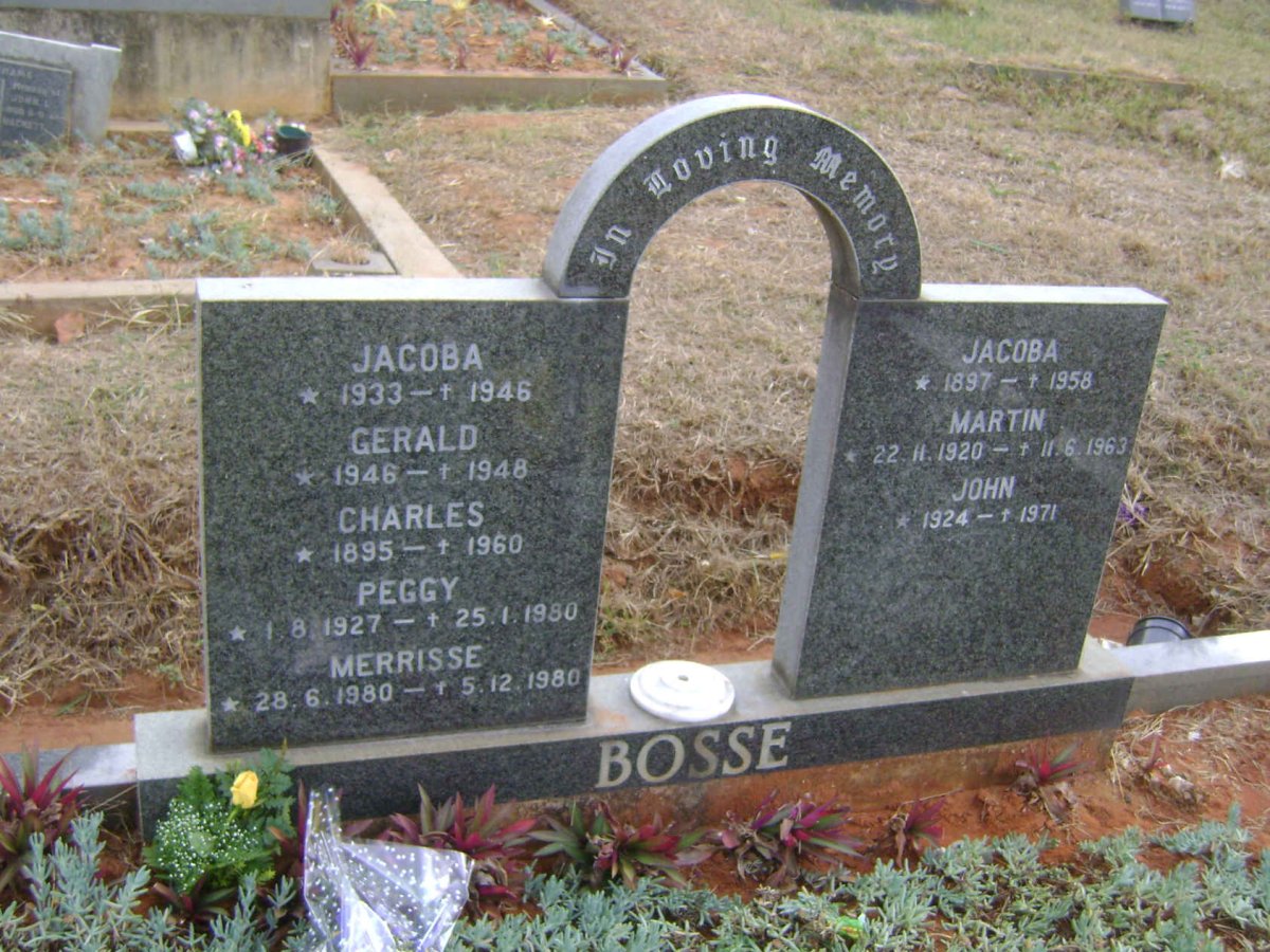 BOSSE Charles 1895-1960 :: BOSSE Jacoba 1897-1958 :: BOSSE Martin 1920-1963 :: BOSSE John 1924-1971