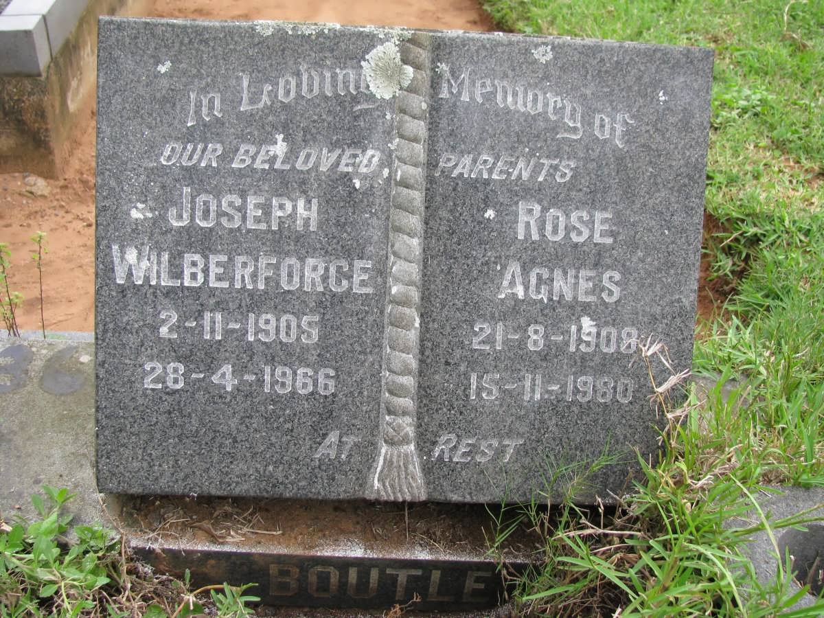 BOUTLE Joseph Wilberforce 1905-1966 &amp; Rose Agnes 1908-1980