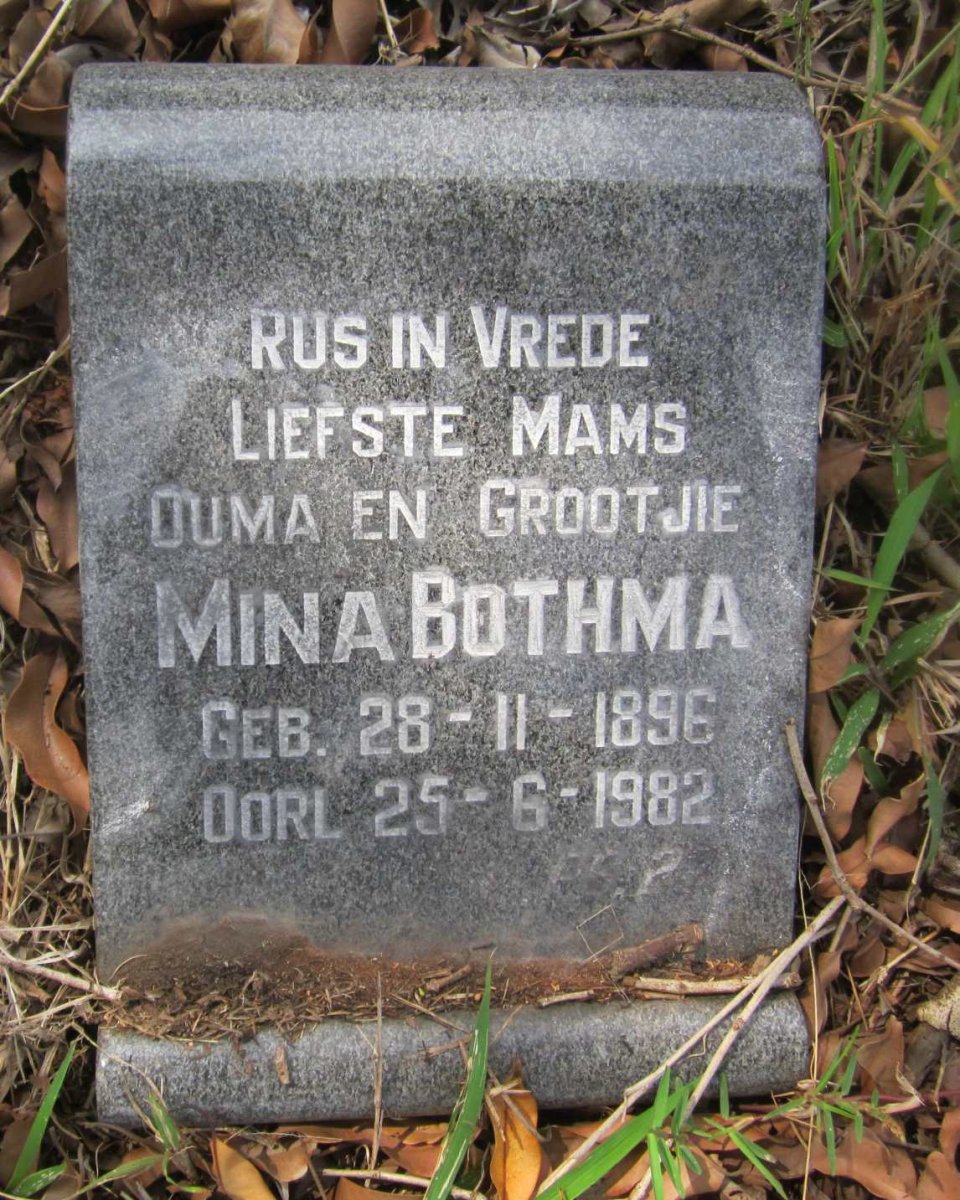 BOTHMA Mina 1896-1982