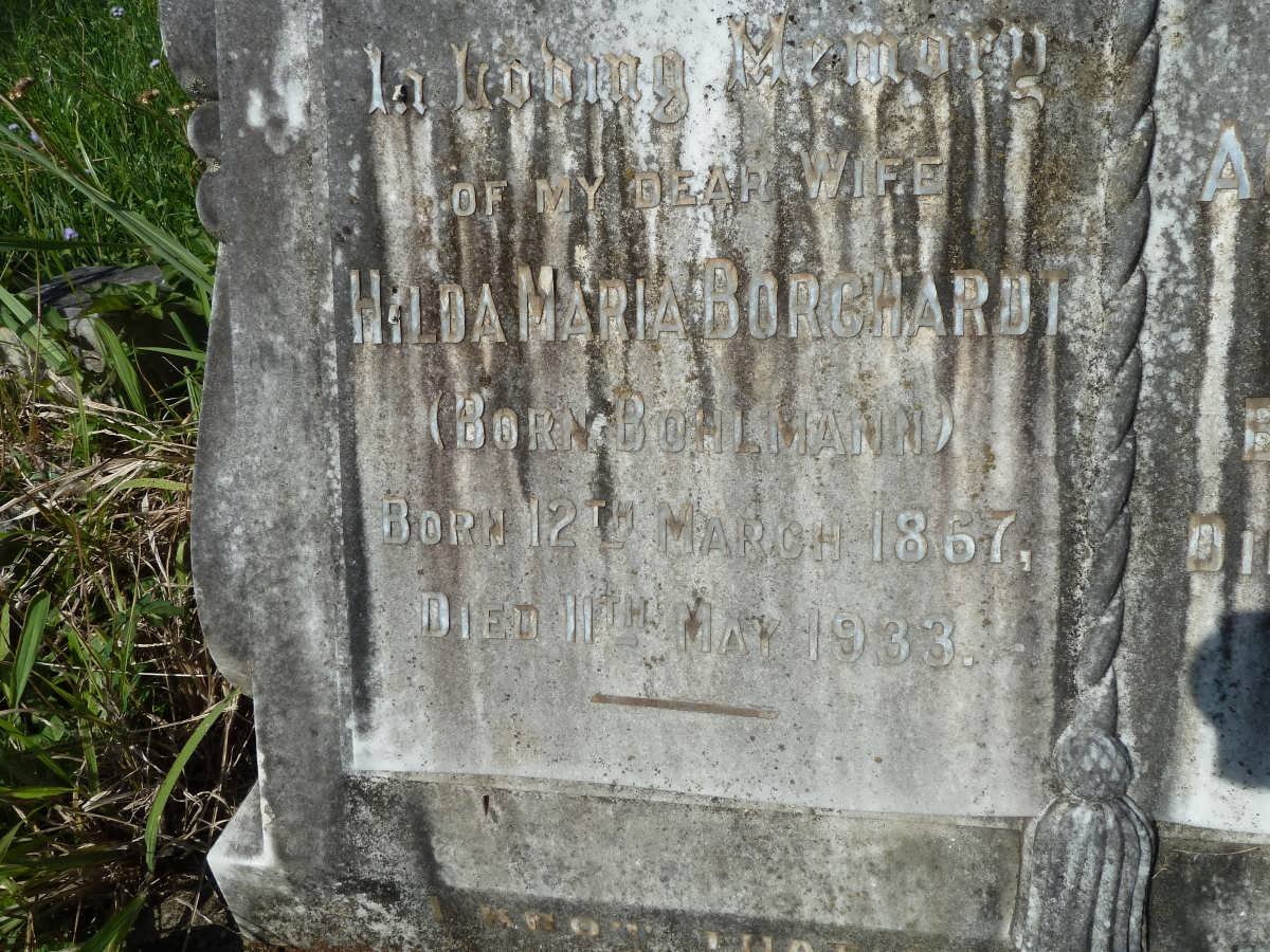 BORCHARDT Hilda Maria nee BOHLMANN 1867-1933
