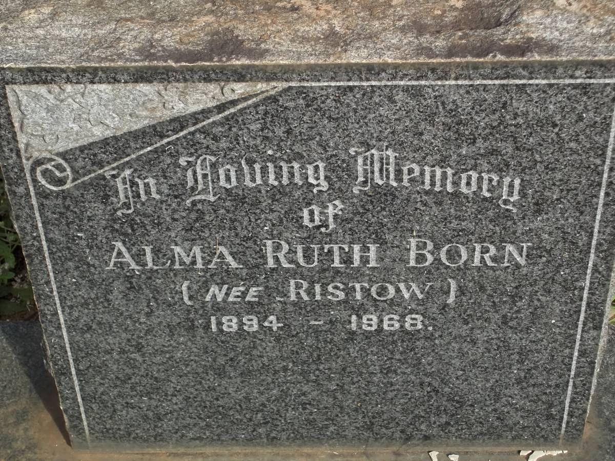 BORN Alma Ruth nee RISTOW 1894-1968