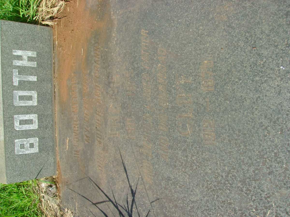 BOOTH Cliff 1912-1979 &amp; Irene 1911-1975