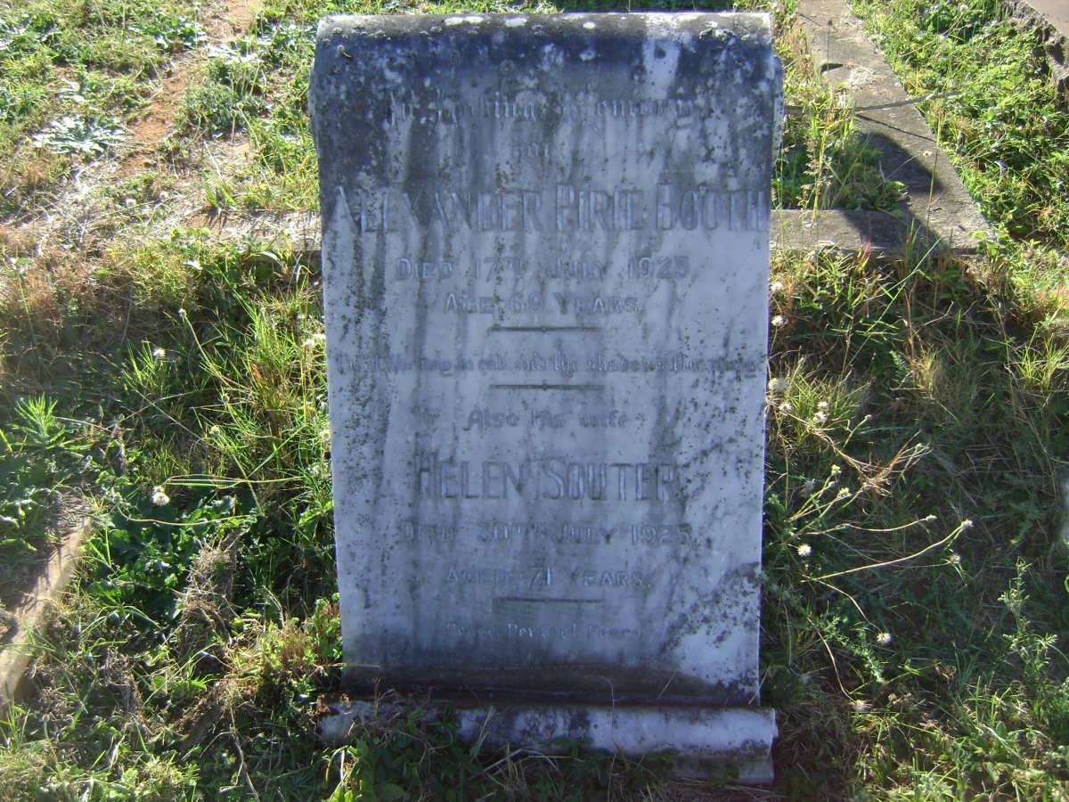 BOOTH Alexander Pirie -1923 &amp; Helen Souter -1925