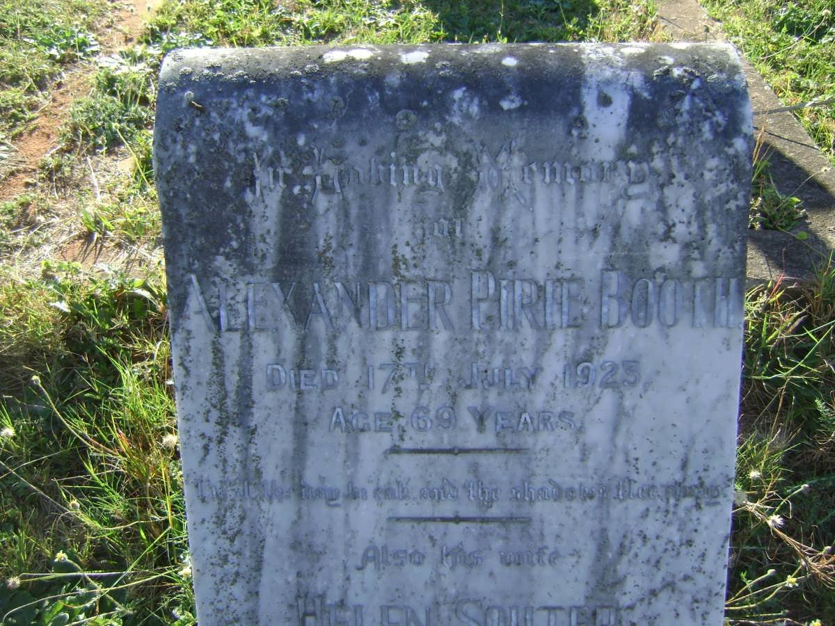 BOOTH Alexander Pirie -1923 &amp; Helen Souter -1925
