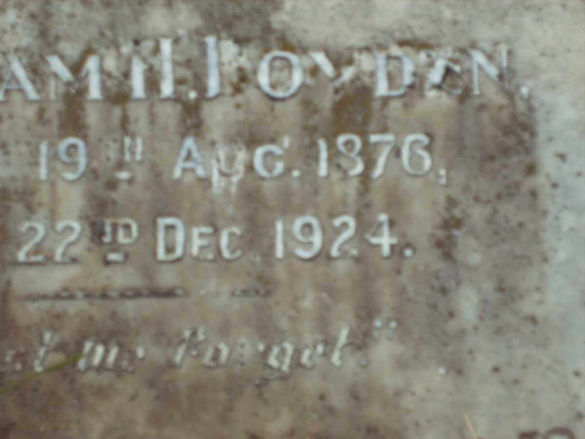 BOYDEN William H. 1876-1924