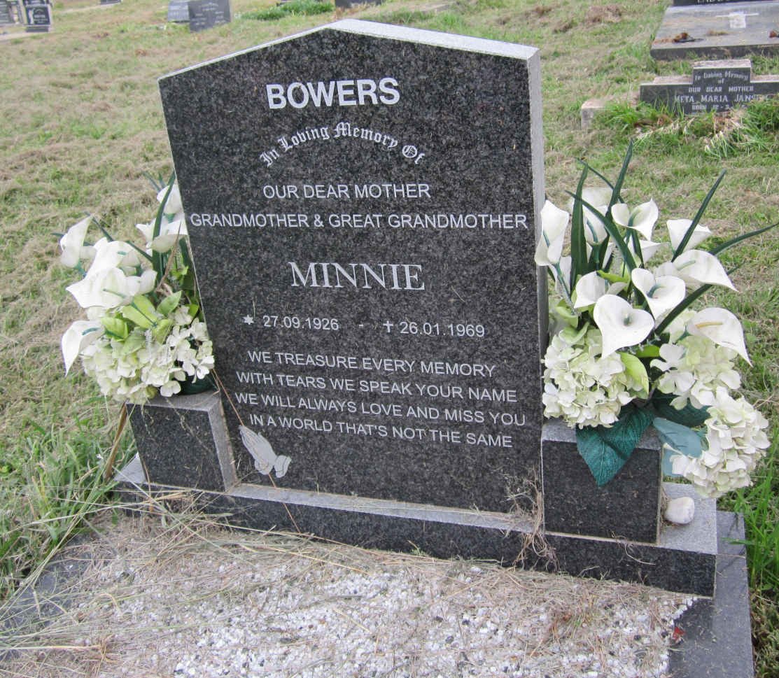 BOWERS Minnie 1926-1969