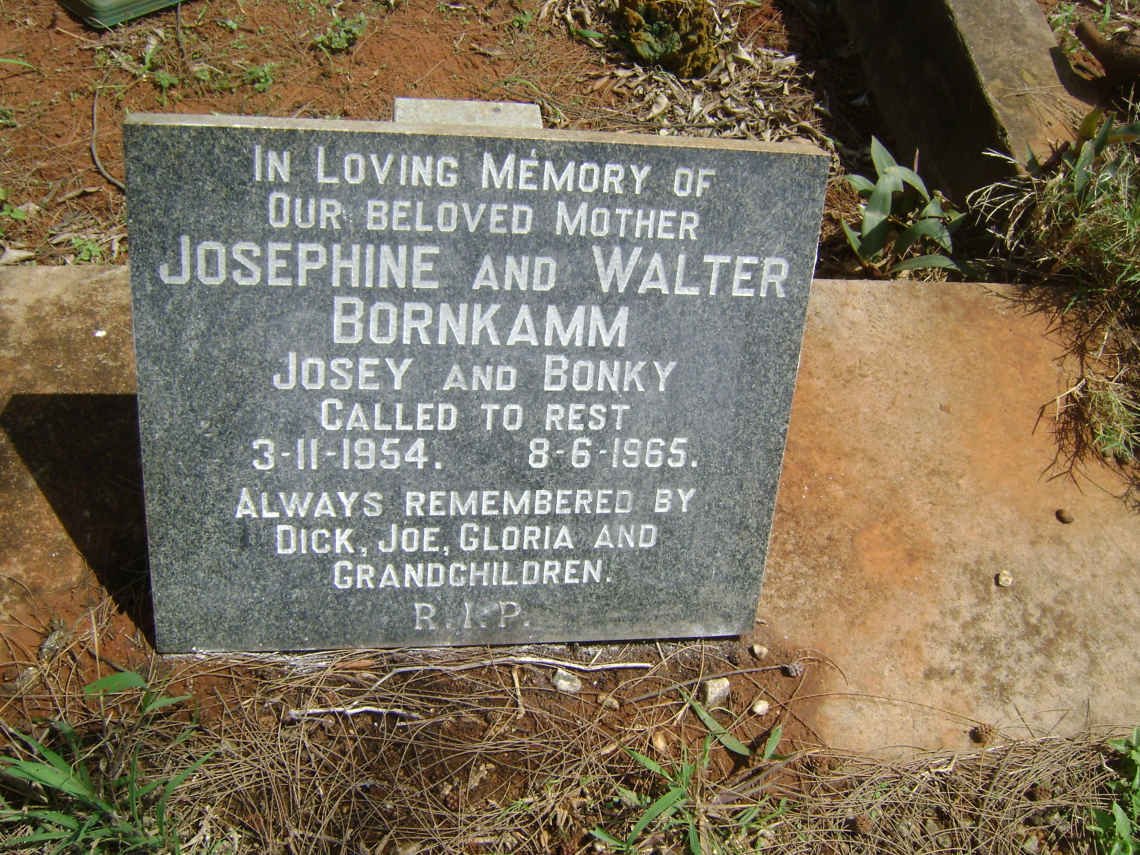 BORNKAMM Walter -1965 &amp; Josephine -1954