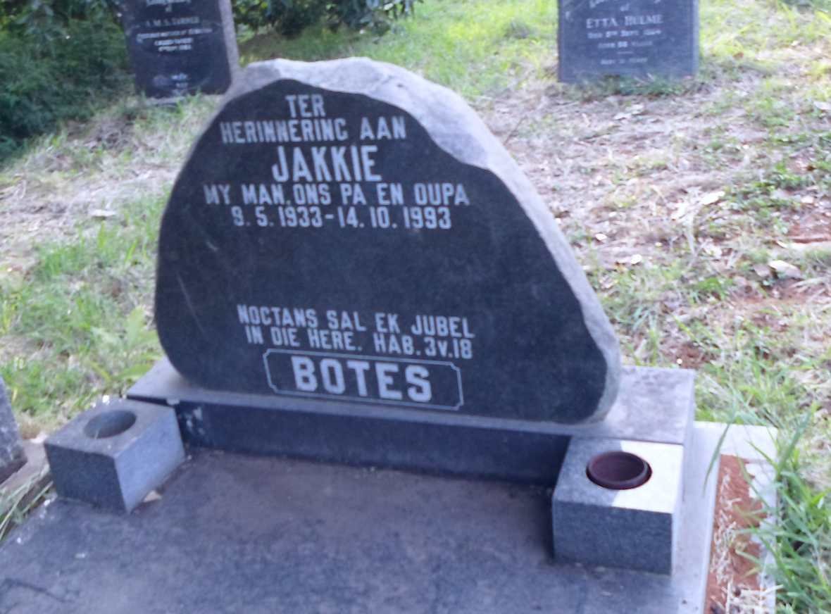 BOTES Jakkie 1933-1993