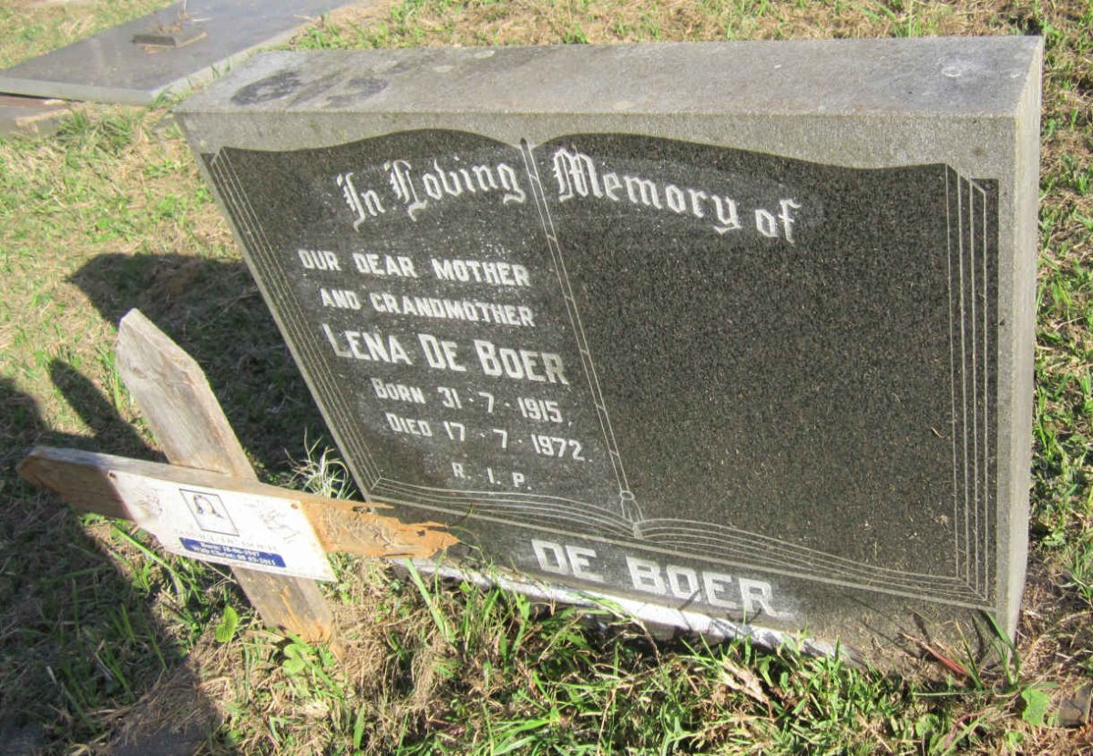 BOER Lena, de 1915-1972 :: DE BOER Daniel 1947-2011