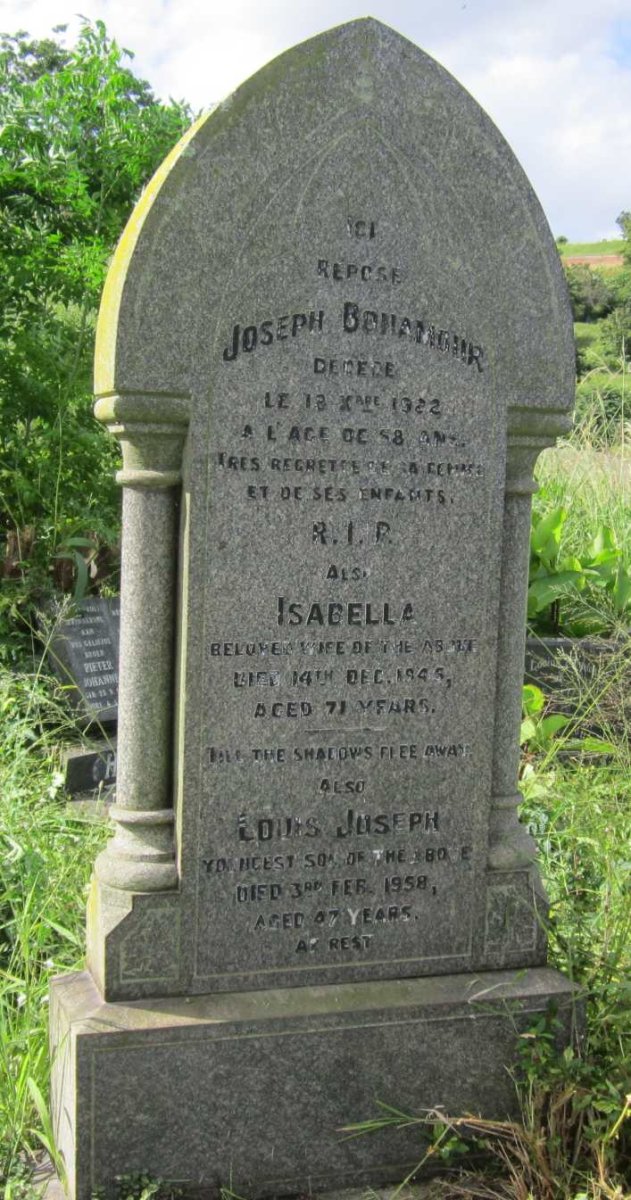 BONAMOUR Joseph -1922 &amp; Isabella -1945 :: BONAMOUR Louis Joseph -1958
