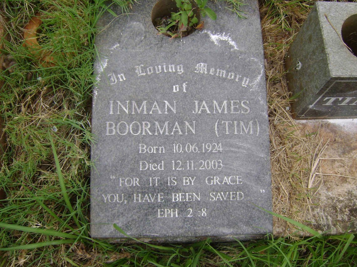BOORMAN Inman James 1924-2003