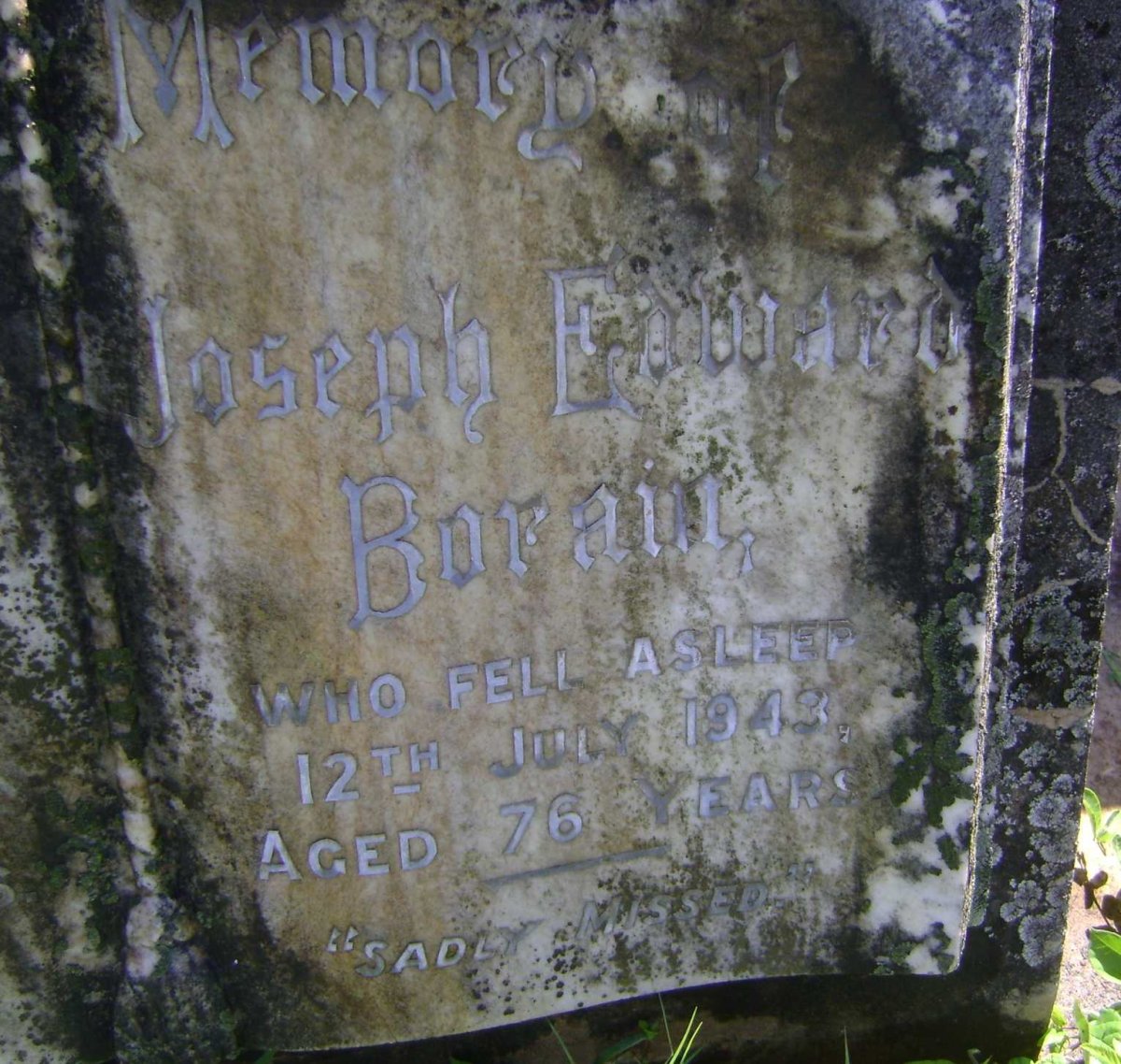 BORAIN Joseph Edward -1943