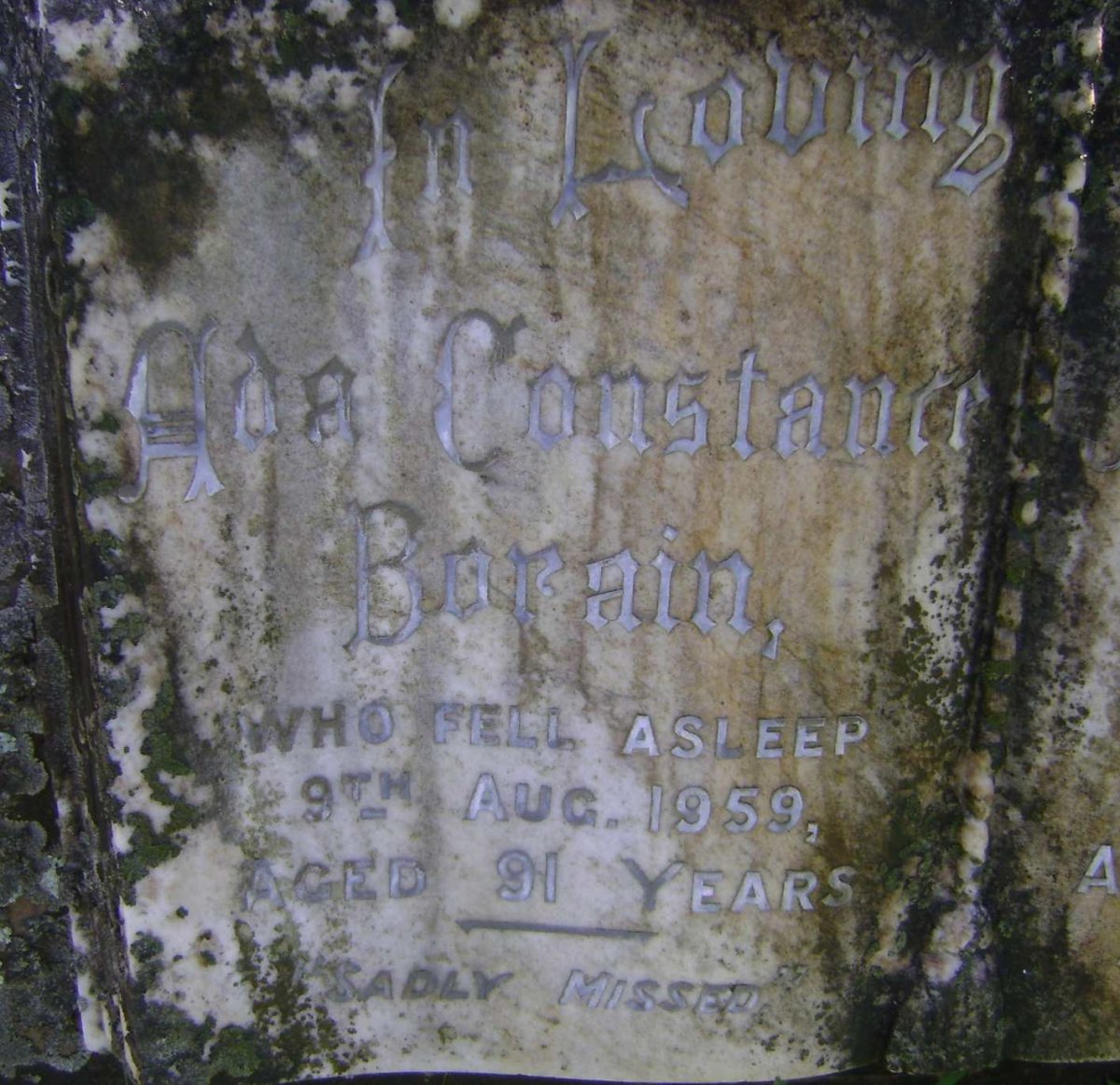 BORAIN Ada Constance -1959