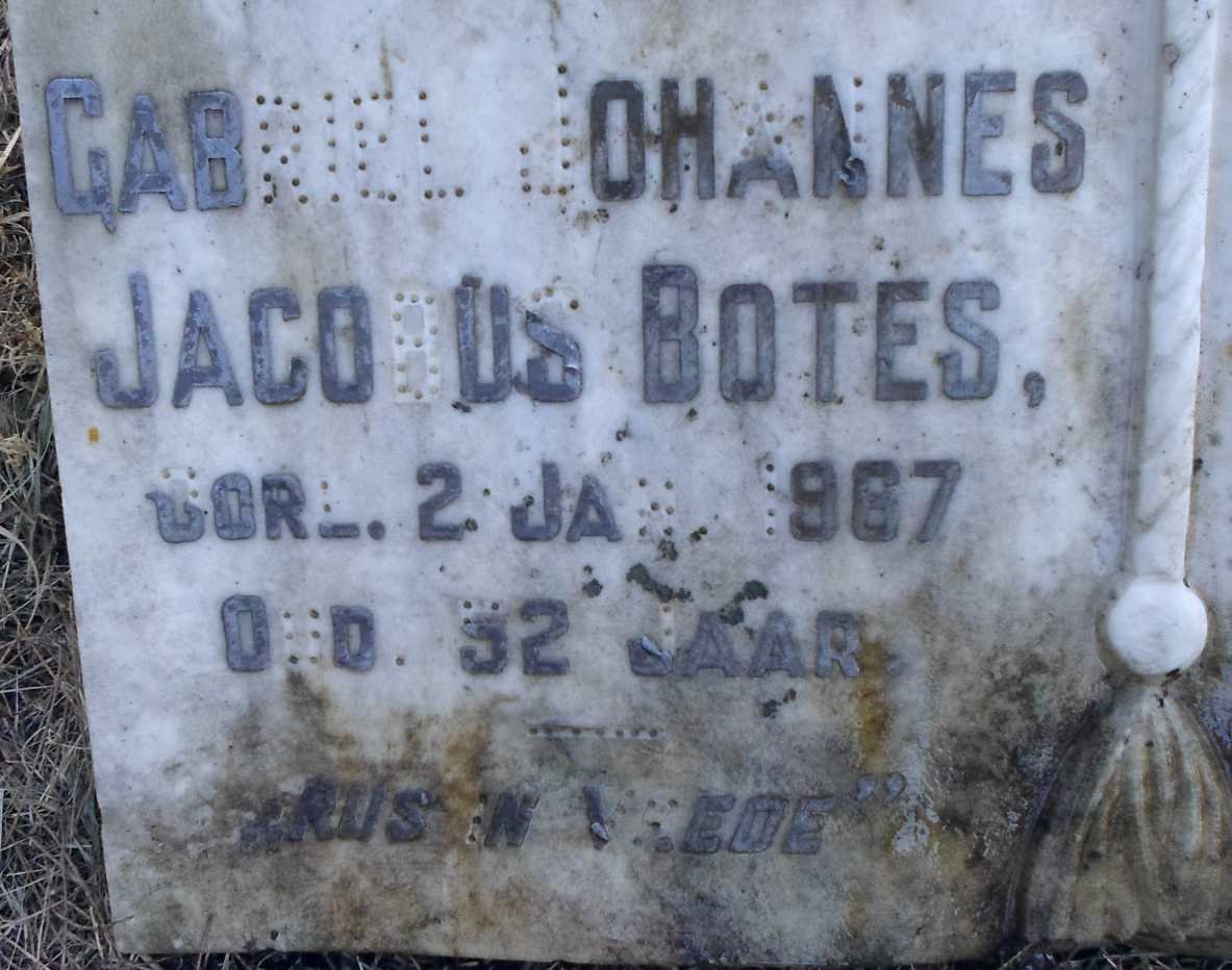 BOTES Gabriel Johannes Jacobus -1987