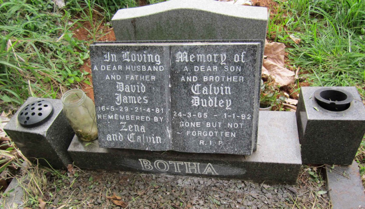 BOTHA David James 1929-1981 :: BOTHA Calvin Budley 1965-1992
