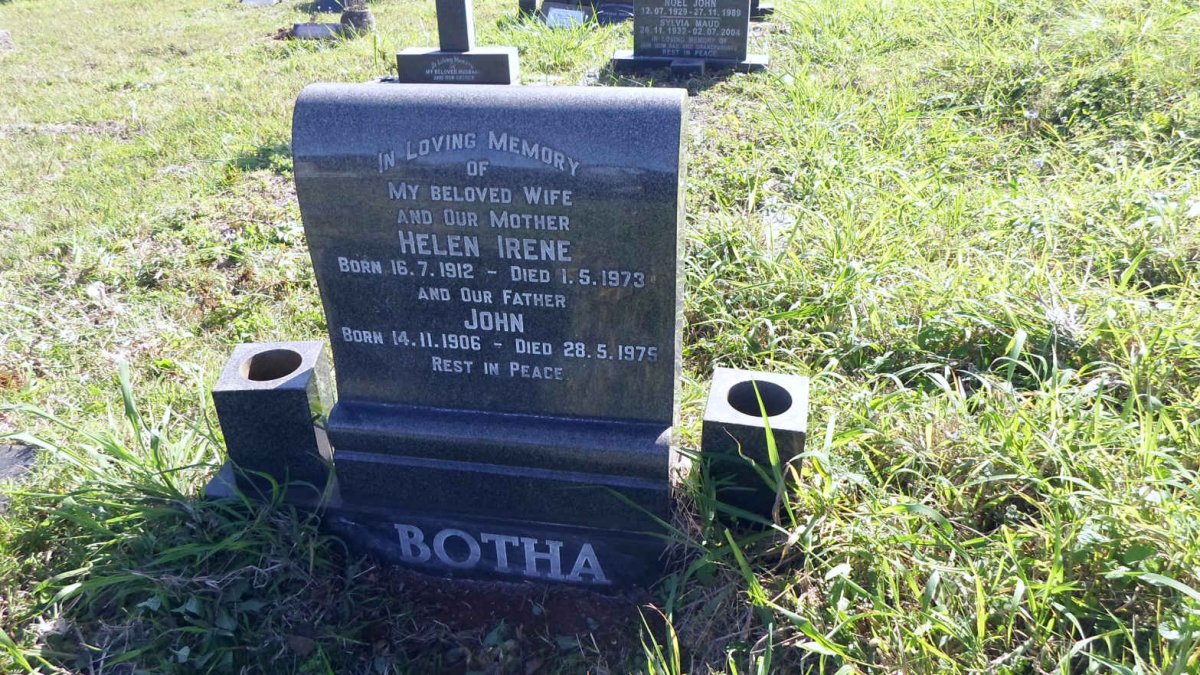 BOTHA John 1906-1975 &amp; Helen Irene 1912-1973