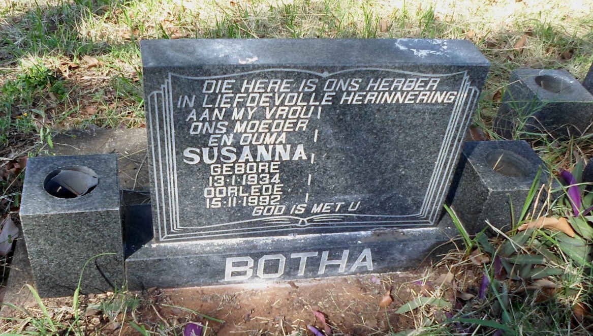 BOTHA Susanna 1934-1992