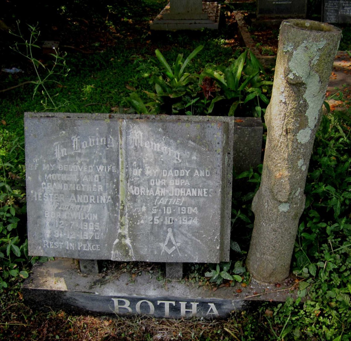 BOTHA Adriaan Johannes 1904-1974 &amp; Hester Andrina WILKIN 1905-1970