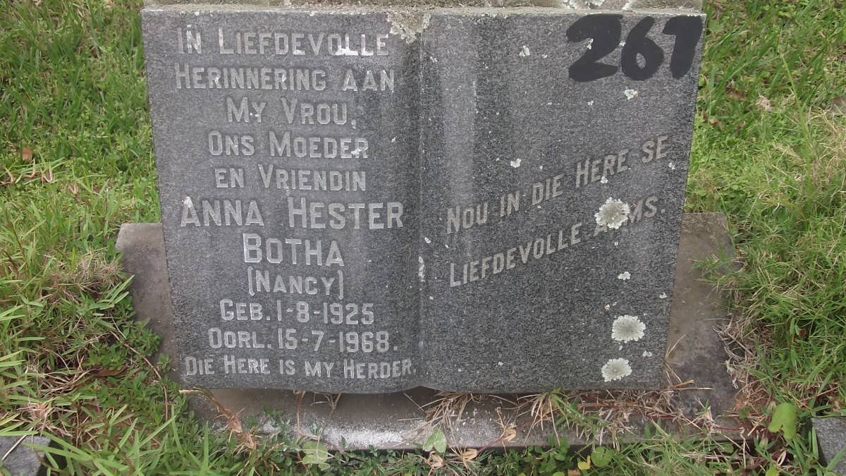 BOTHA Anna Hester 1925-1968