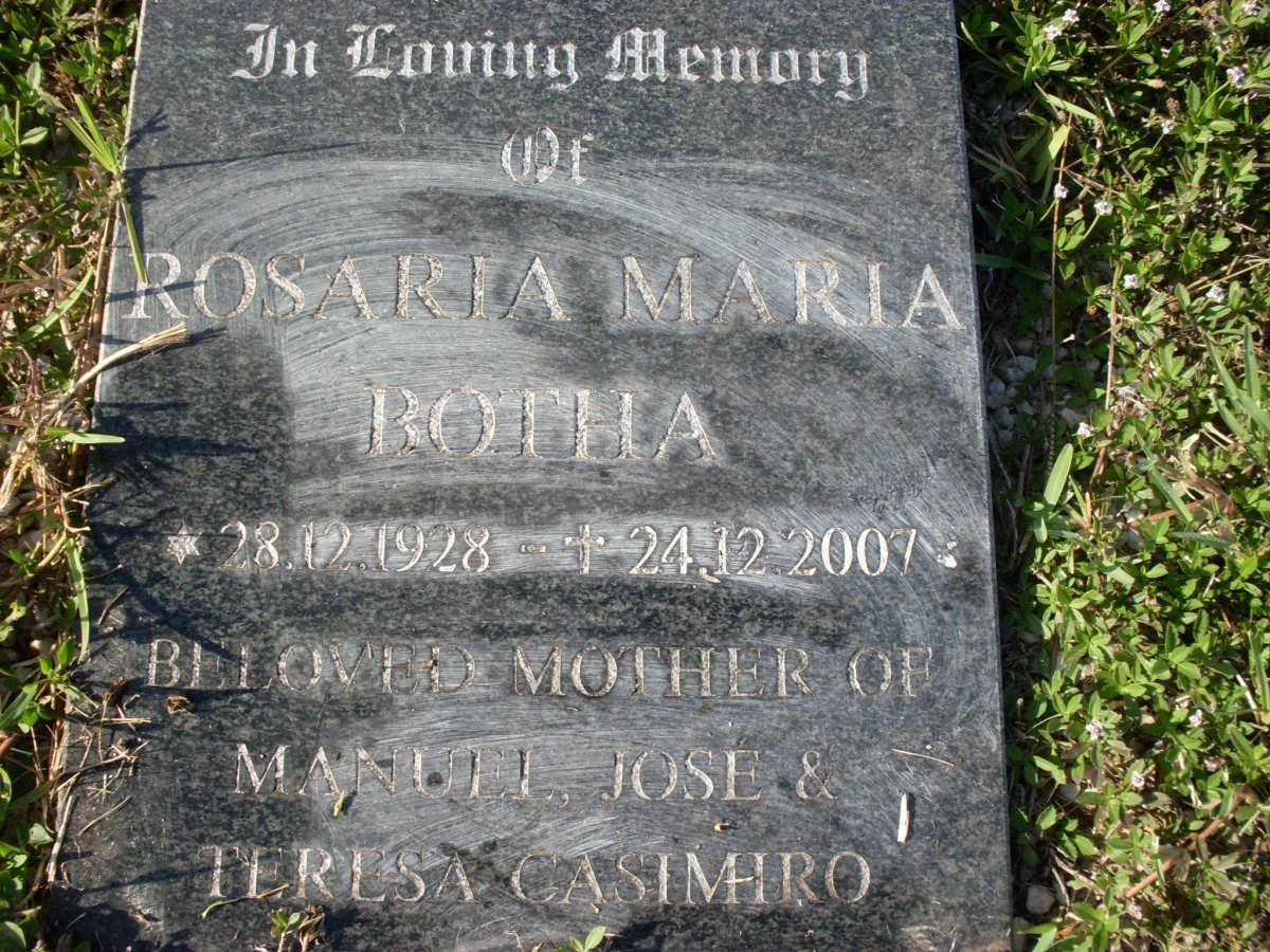BOTHA Rosaria Maria 1928-2007