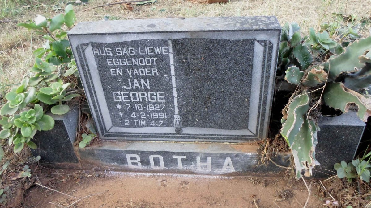 BOTHA Jan George 1927-1991