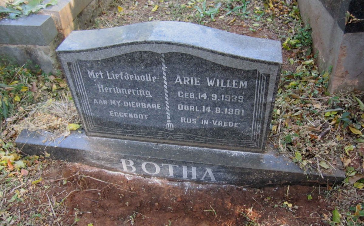BOTHA Arie Willem 1939-1981