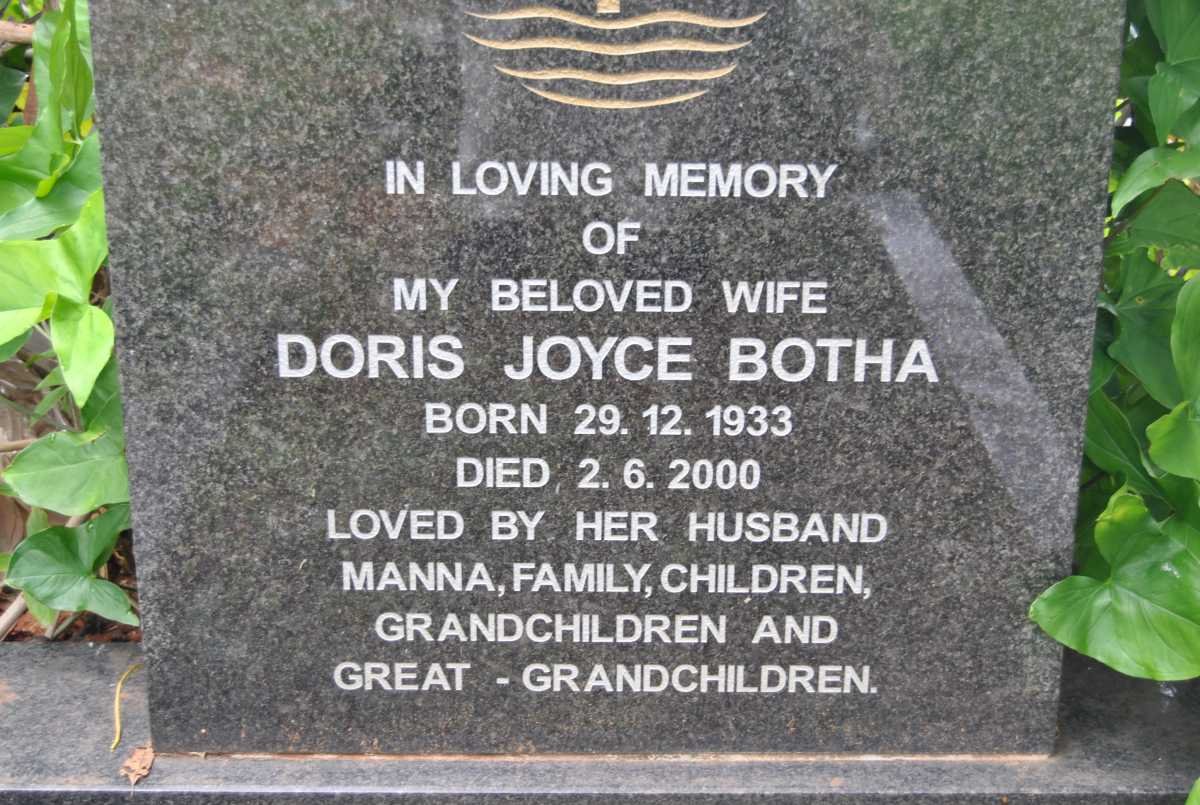 BOTHA Doris Joyce 1933-2000