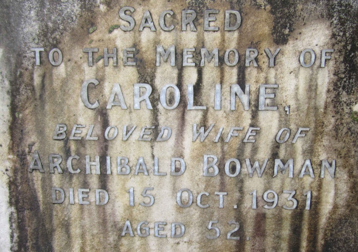 BOWMAN Caroline -1931