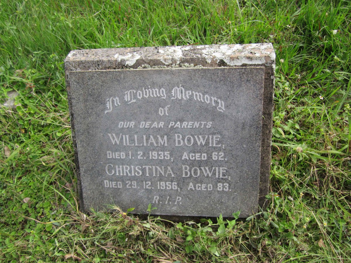 BOWIE William -1935 &amp; Christina -1956