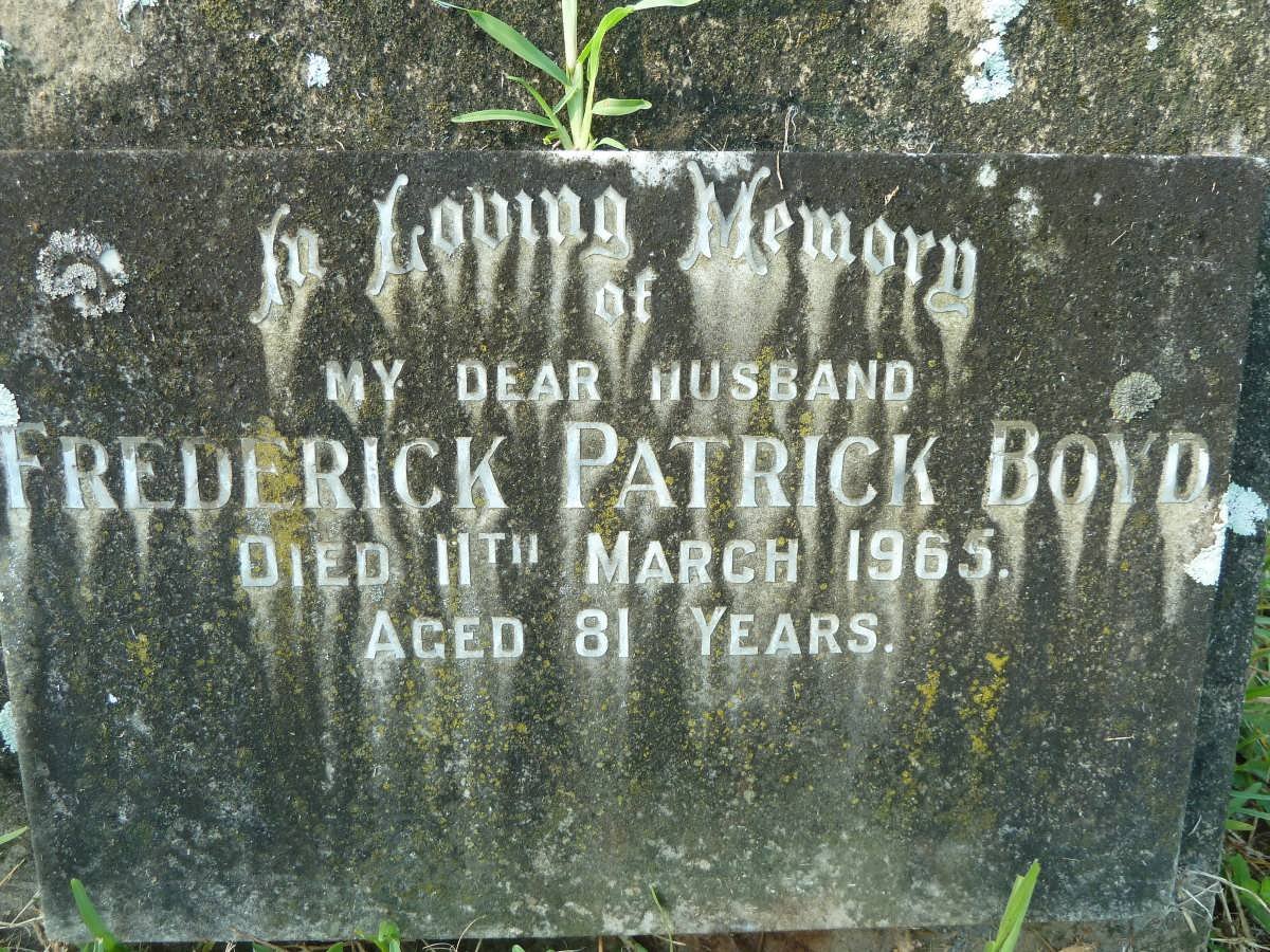 BOYD Frederick Patrick -1965