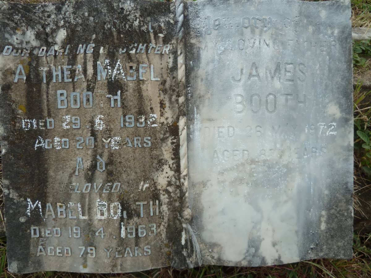 BOOTH James -1972 &amp; Mabel -1963 :: BOOTH Anthea Mabel -1932