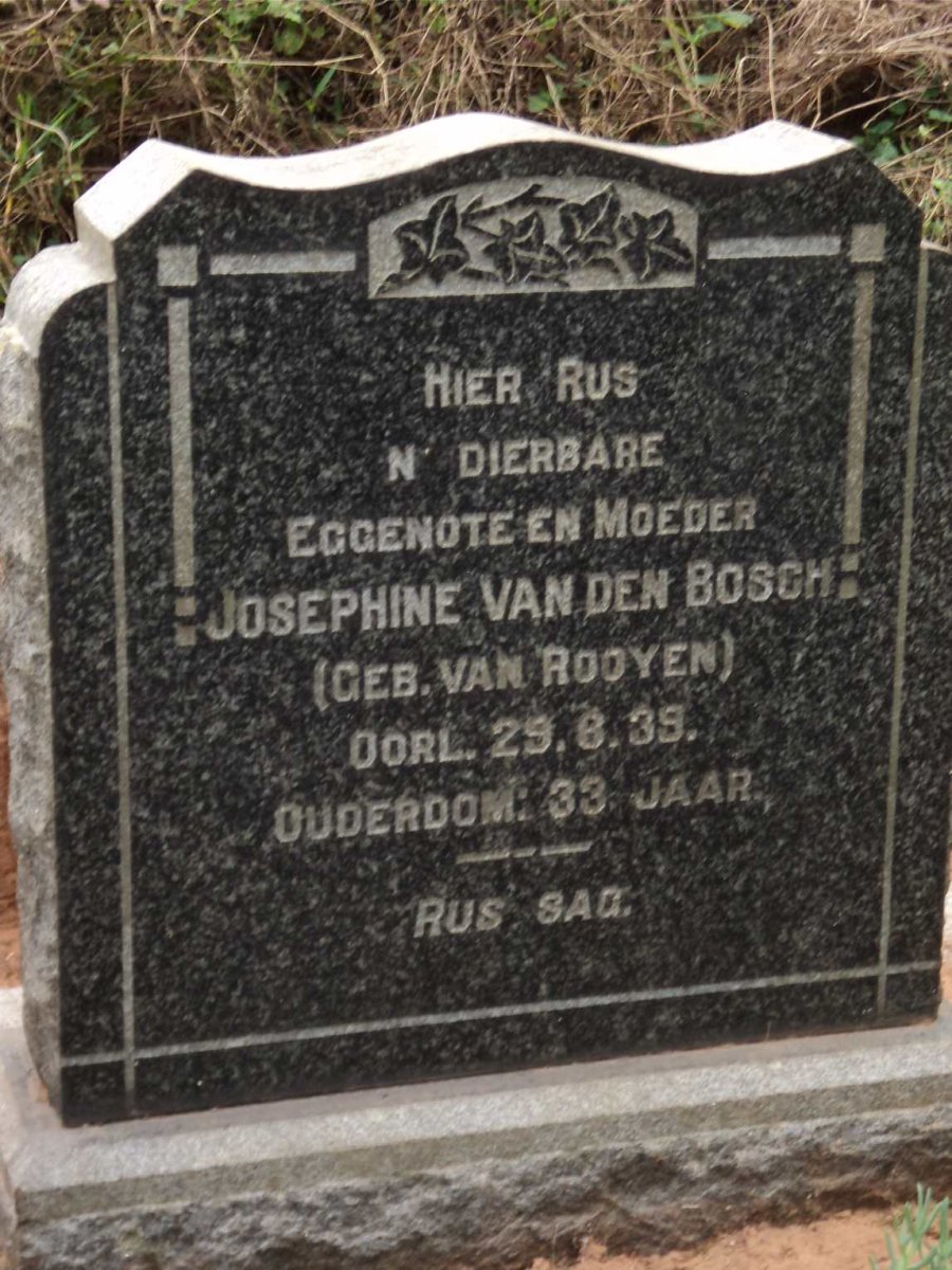 BOSCH Josephine, van den nee VAN ROOYEN -1939
