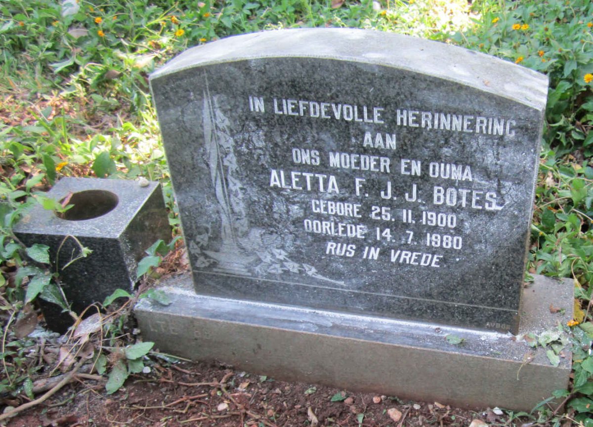 BOTES Aletta F.J.J. 1900-1980