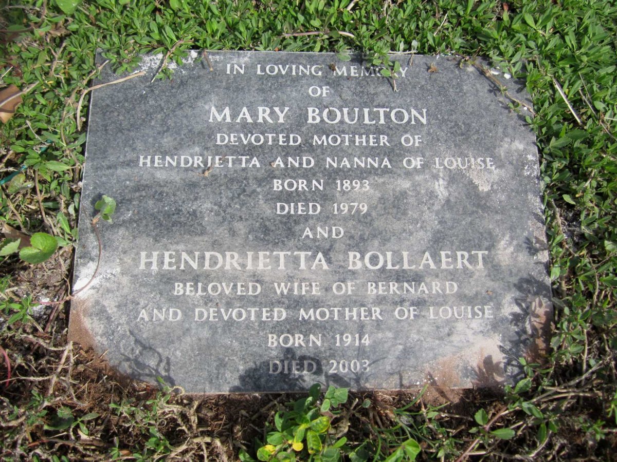 BOULTON Mary 1893-1979 :: BOLLAERT Hendrietta nee BOULTON 1914-2003