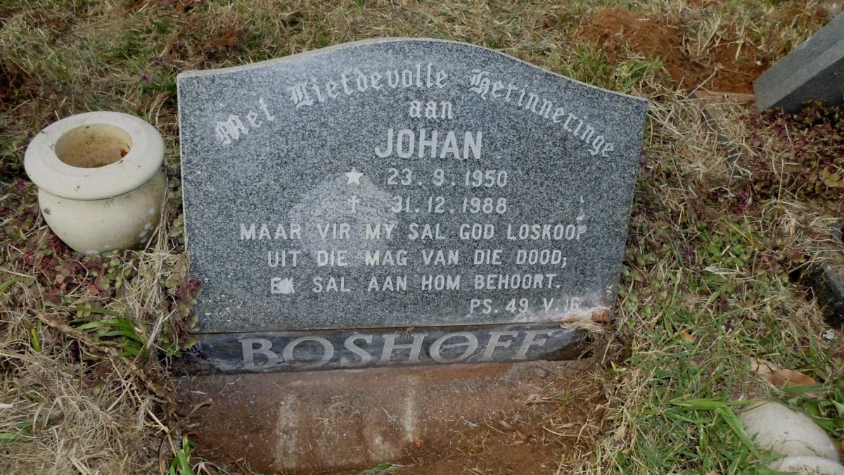 BOSHOFF Johan 1950-1988