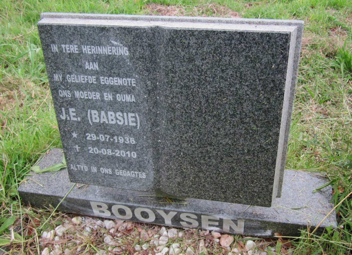 BOOYSEN J.E. 1936-2010