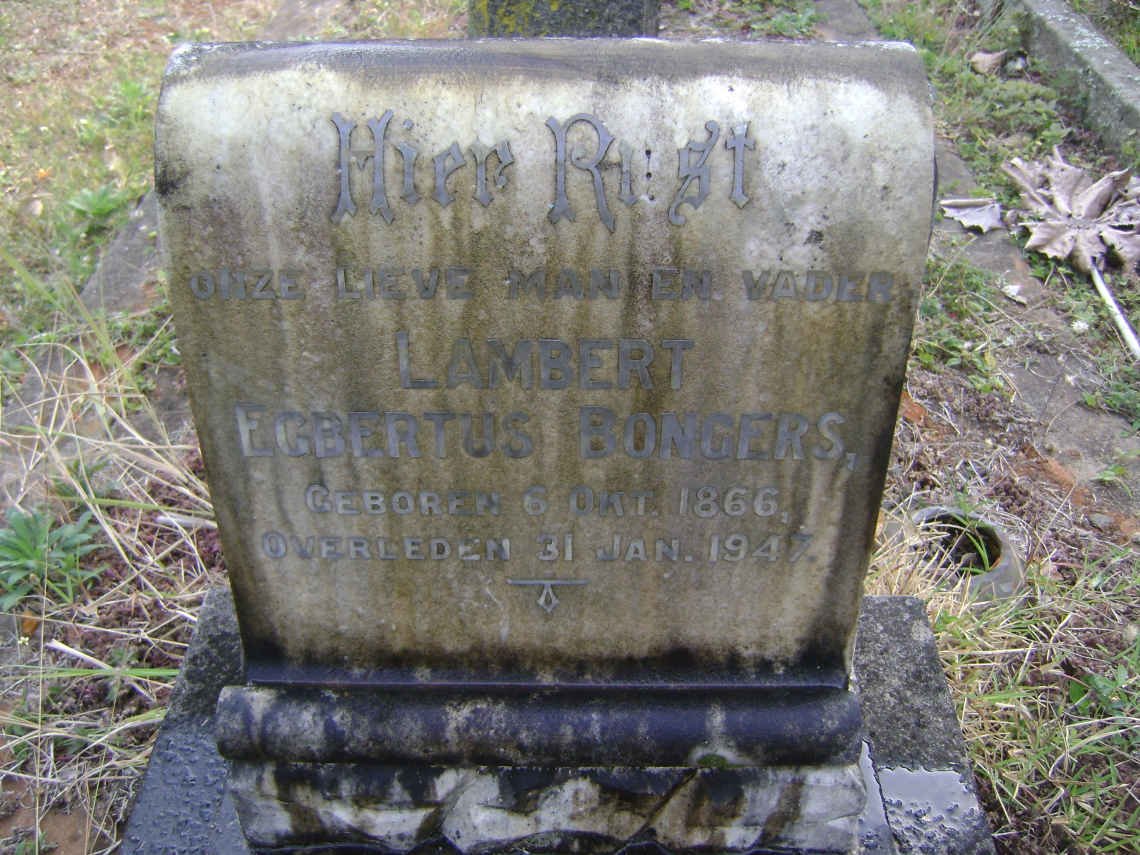 BONGERS Lambert Egbertus 1866-1947 :: BONGERS Egbertus 1902-1959