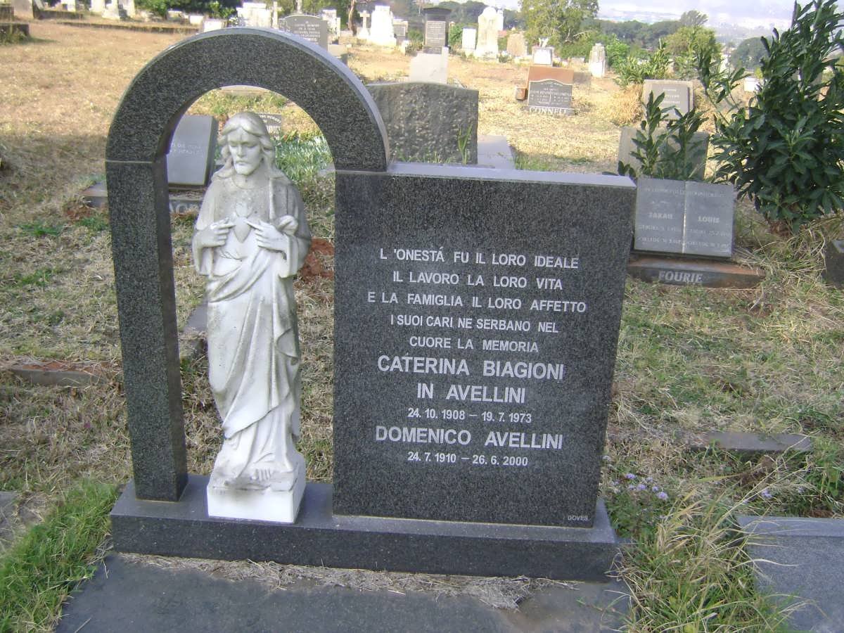 BIAGIONI Caterina nee AVELLINI 1908-1973 :: AVELLINI Domenico 1910-2000 