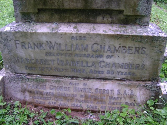 CHAMBERS Frank William -1948 :: BINNIE Francis George -1944