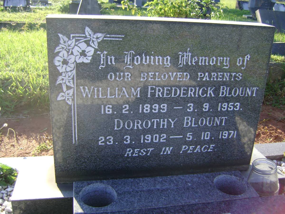 BLOUNT William Frederik 1899-1953 &amp; Dorothy 1902-1971