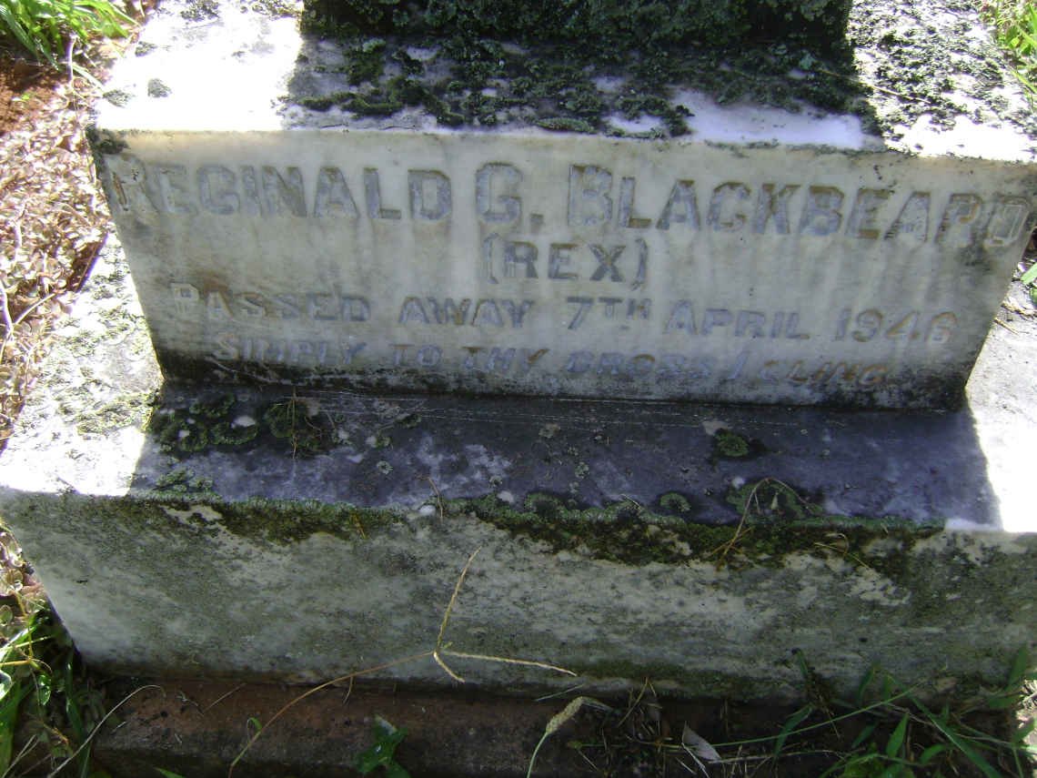 BLACKBEARD Reginald G. -1946