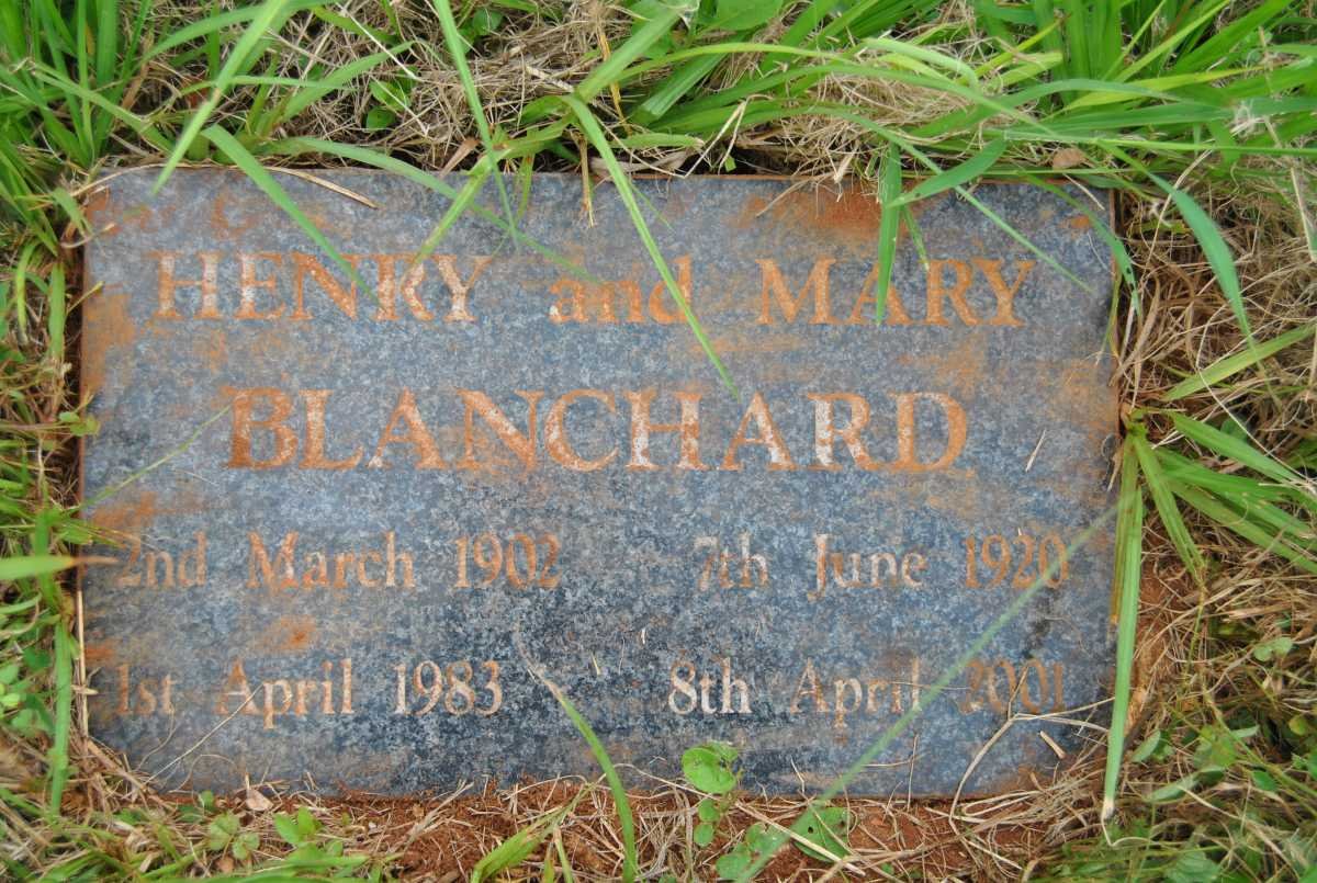 BLANCHARD Henry 1902-1983 &amp; Mary 1920-2001