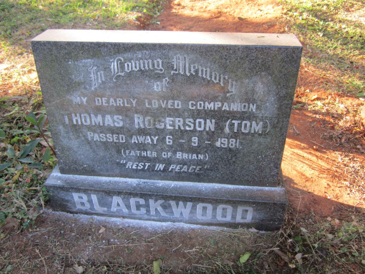 BLACKWOOD Thomas Rogerson -1981