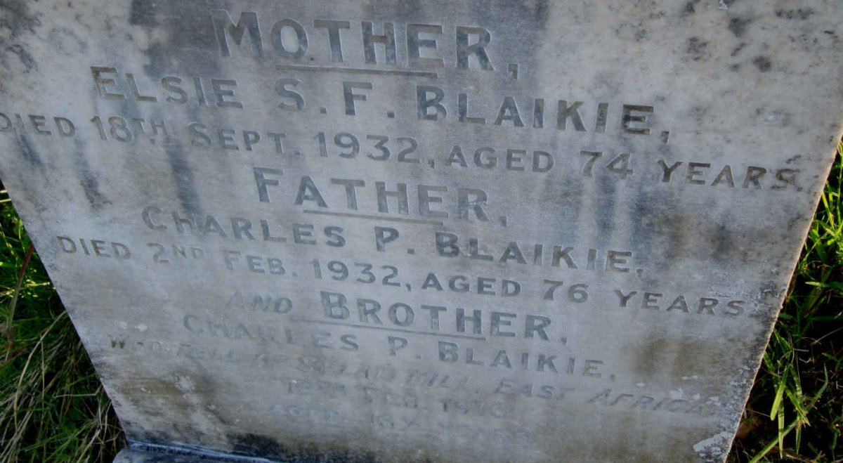 BLAIKIE Charles P. -1932 &amp; Elsie S.F. -1932 :: BLAIKIE Charles P. -1916