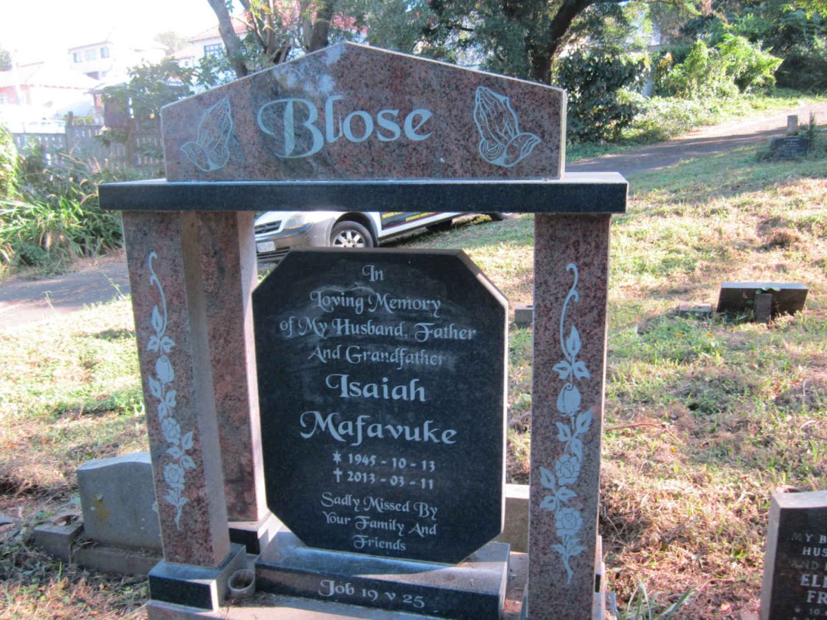 BLOSE Isaiah Mafavuke 1945-2013