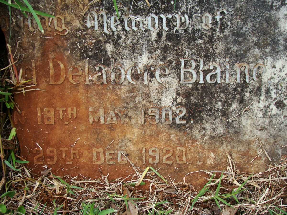 BLAINE Beresford Delabere -1902-1920