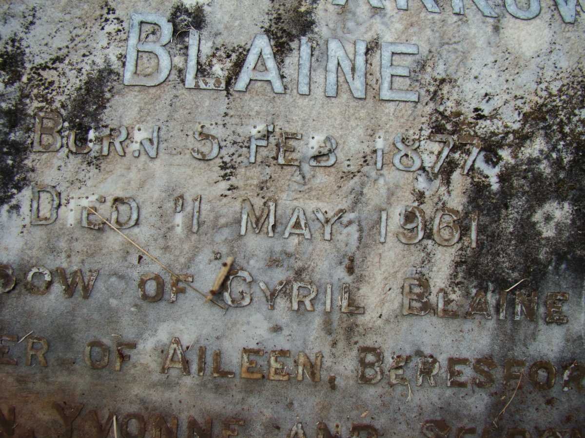 BLAINE Emma nee SPARROW 1877-1961