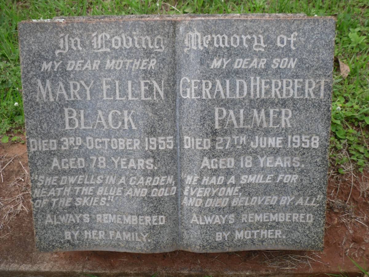 BLACK Mary Ellen -1955 :: PALMER Gerald Herbert -1958