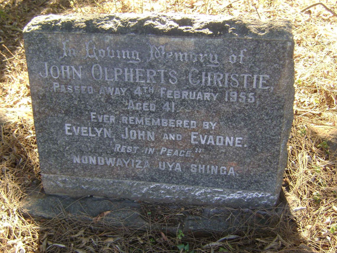 CHRISTIE John Olpherts -1955